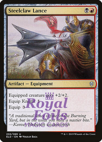 Steelclaw Lance 4x FOIL ELD MTG Throne of Eldraine Uncommon MINT red black