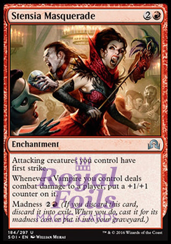 Stensia Masquerade 1x FOIL SOI MTG Shadows Over Innistrad Uncommon MINT red
