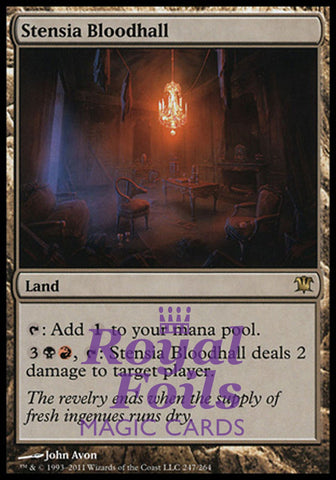 Stensia Bloodhall 2x FOIL ISD MTG Innistrad Rare 1 MT + 1 NM red black land