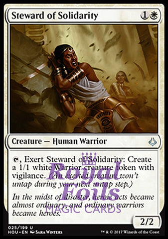 Steward of Solidarity 2x FOIL HOU MTG Hour of Devastation Uncommon MINT white