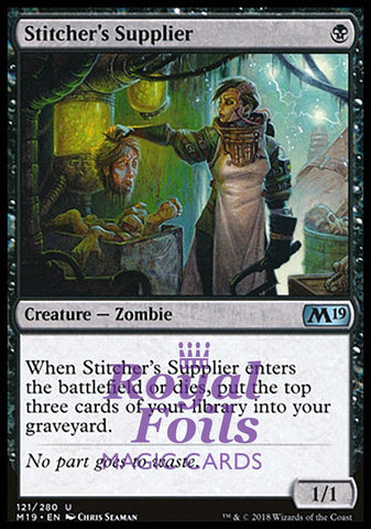 Stitcher's Supplier 1x FOIL M19 MTG Core Set 2019 Uncommon MINT black