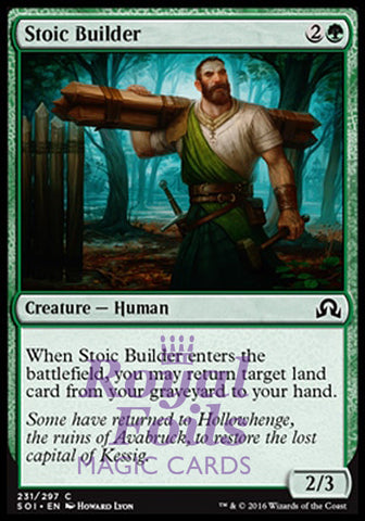 Stoic Builder 4x FOIL SOI MTG Shadows Over Innistrad Common MINT green