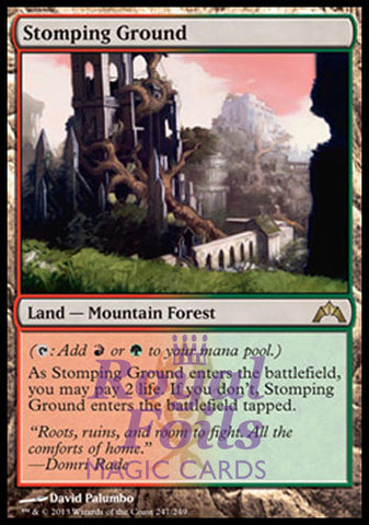 **1x FOIL Stomping Ground** GTC MTG Gatecrash Rare MINT red green land