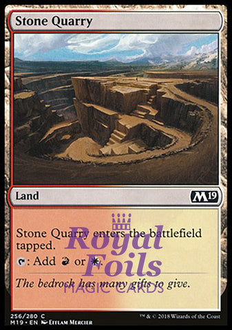 **4x FOIL Stone Quarry** M19 MTG Core Set 2019 Common MINT red white land