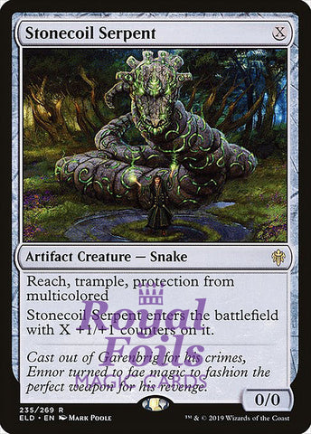 Stonecoil Serpent 1x FOIL ELD MTG Throne of Eldraine Rare MINT artifact