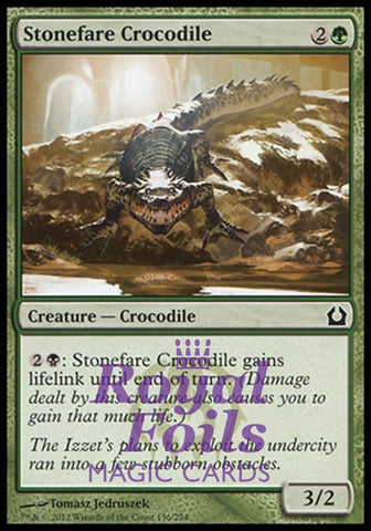 **4x FOIL Stonefare Crocodile** RTR MTG Return to Ravnica Common MINT green