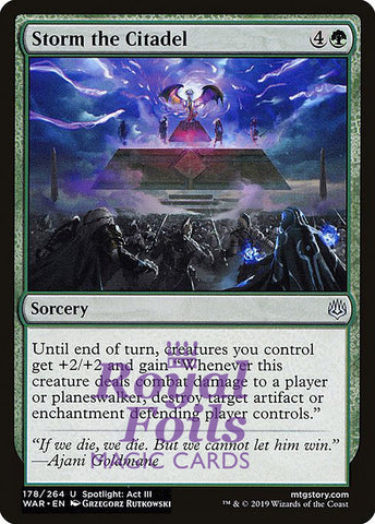 Storm the Citadel 3x FOIL WAR MTG War of the Spark Uncommon MINT black