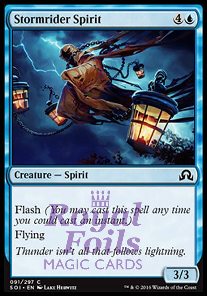 Stormrider Spirit 4x FOIL SOI MTG Shadows Over Innistrad Common MINT blue