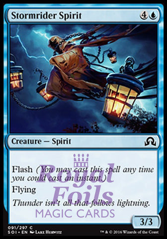 Stormrider Spirit 4x FOIL SOI MTG Shadows Over Innistrad Common MINT blue