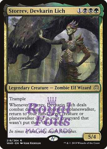 Storrev, Devkarin Lich 1x FOIL WAR MTG War of the Spark Rare MINT black green