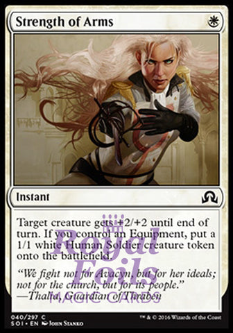 Strength of Arms 4x FOIL SOI MTG Shadows Over Innistrad Common MINT white