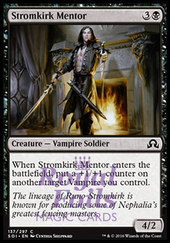 **4x FOIL Stromkirk Mentor** SOI MTG Shadows Over Innistrad Common MINT black