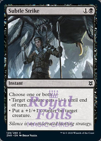 Subtle Strike 4x FOIL ZNR MTG Zendikar Rising Common MINT black