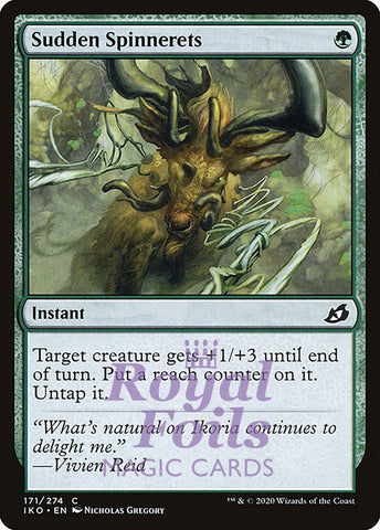 Sudden Spinnerets 4x FOIL IKO MTG Ikoria Common MINT green