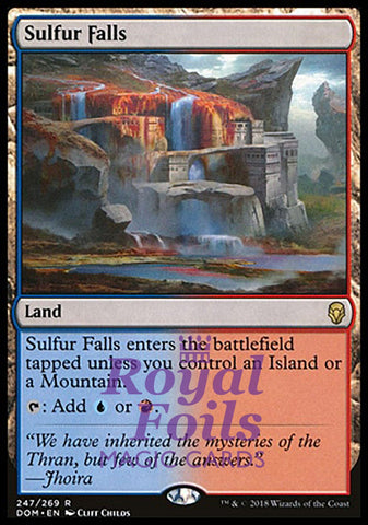 Sulfur Falls 1x FOIL DOM MTG Dominaria Rare MINT blue red land