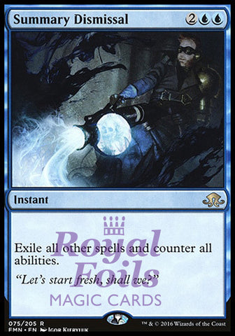 **1x FOIL Summary Dismissal** EMN MTG Eldritch Moon Rare MINT blue