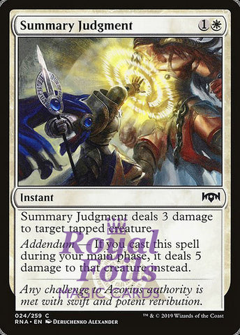 Summary Judgment 4x FOIL RNA MTG Ravnica Allegiance Common MINT white