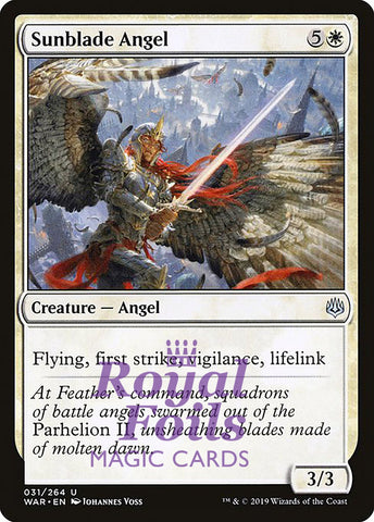 Sunblade Angel 3x FOIL WAR MTG War of the Spark Uncommon MINT white