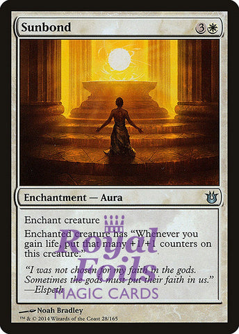**1x FOIL Sunbond** BNG MTG Born of the Gods Uncommon MINT white