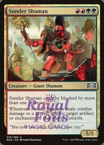 **2x FOIL Sunder Shaman** RNA MTG Ravnica Allegiance Uncommon MINT red green