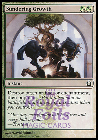 **2x FOIL Sundering Growth** RTR MTG Return to Ravnica Common NM green white