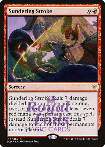 **2x FOIL Sundering Stroke** ELD MTG Throne of Eldraine Rare MINT red