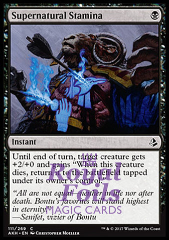 Supernatural Stamina 2x FOIL AKH MTG Amonkhet Common MINT black