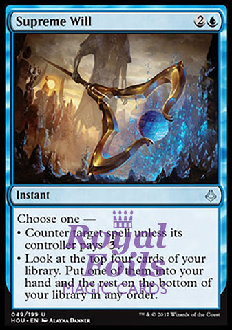 Supreme Will 3x FOIL HOU MTG Hour of Devastation Uncommon MINT blue