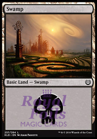 Swamp #257 4x FOIL KLD MTG Kaladesh Basic Land MINT black