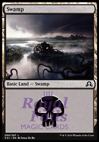 Swamp #289 4x FOIL SOI MTG Shadows Over Innistrad Basic Land 3 MINT + 1 NM+ black