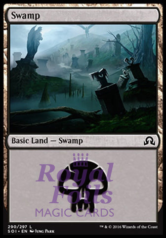 Swamp #290 2x FOIL SOI MTG Shadows Over Innistrad Basic Land MINT black
