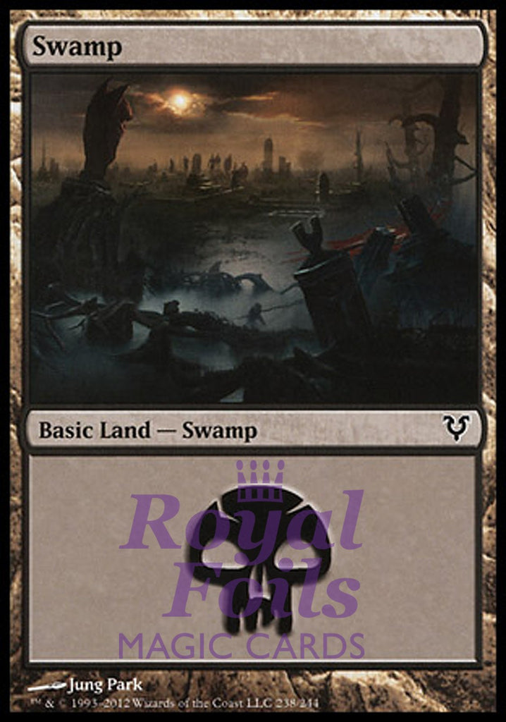 Swamp #238 1x FOIL AVR MTG Avacyn Restored Basic Land NM black