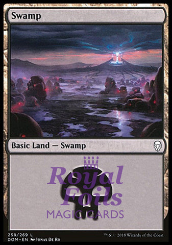 Swamp 258 4x FOIL DOM MTG Dominaria Basic Land MINT black