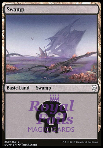 Swamp 259 4x FOIL DOM MTG Dominaria Basic Land MINT black