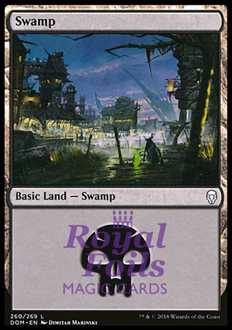 Swamp 260 4x FOIL DOM MTG Dominaria Basic Land MINT black
