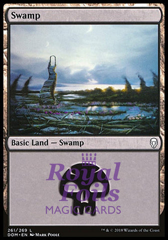 Swamp 261 4x FOIL DOM MTG Dominaria Basic Land MINT black