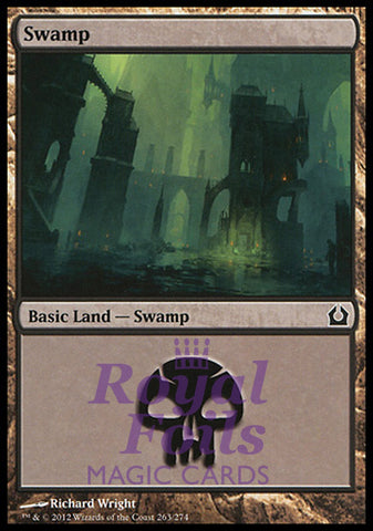 **4x FOIL Swamp #263** RTR MTG Return to Ravnica Basic Land MINT black