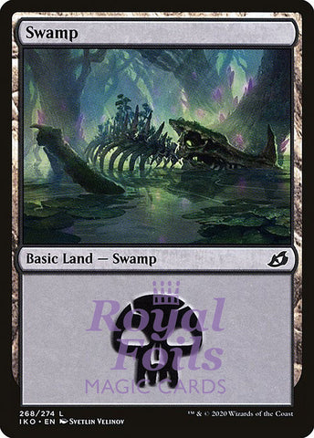Swamp #268 4x FOIL IKO MTG Ikoria Common MINT black basic land