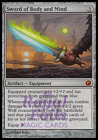 Sword of Body and Mind 1x FOIL SOM MTG Scars of Mirrodin Mythic NM artifact