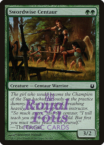 **4x FOIL Swordwise Centaur** BNG MTG Born of the Gods Common MINT green