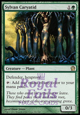 Sylvan Caryatid 1x FOIL THS MTG Theros Rare MINT green