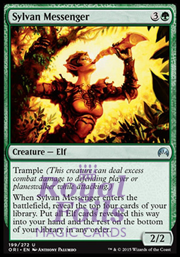 Sylvan Messenger 3x FOIL ORI MTG Magic Origins Uncommon MINT green