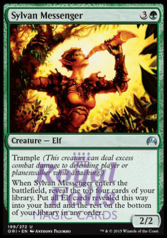 Sylvan Messenger 3x FOIL ORI MTG Magic Origins Uncommon MINT green