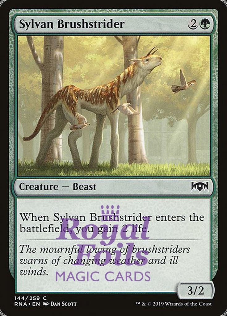 **2x FOIL Sylvan Brushstrider** RNA MTG Ravnica Allegiance Common MINT green