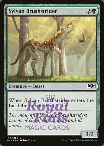 Sylvan Brushstrider 4x FOIL RNA MTG Ravnica Allegiance Common MINT green
