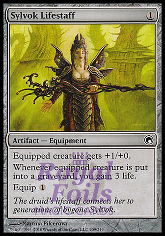 Sylvok Lifestaff 1x FOIL SOM MTG Scars of Mirrodin Common MINT artifact