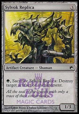 **2x FOIL Sylvok Replica** SOM MTG Scars of Mirrodin Common MINT green artifact