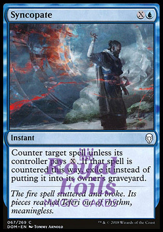 Syncopate 4x FOIL DOM MTG Dominaria Common MINT  blue