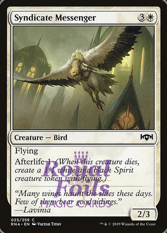 Syndicate Messenger 4x FOIL RNA MTG Ravnica Allegiance Common MINT white