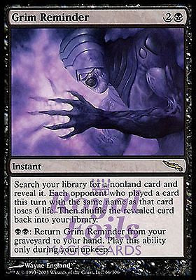 **2x FOIL Grim Reminder** MDN MTG Mirrodin Rare MINT black